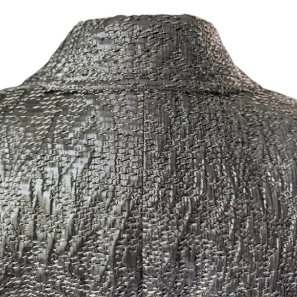 Chico's Women's Coletta Silver Metallic 3 Button Blazer Jacket Size 3 Plus16 - Picture 11 of 14